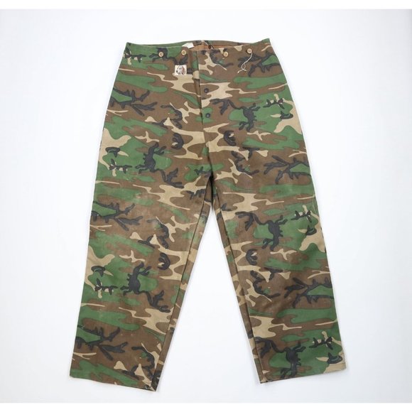 Vtg 60s 70s Streetwear Mens Large Distressed Camouflage